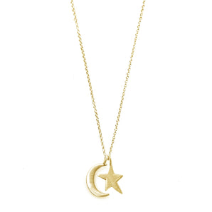 Philippa Roberts - Star & Moon Vermeil Necklace