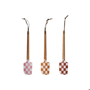 Hazel Mazel - 8-3/4"L Silicone & Wood Two-Sided Spatula