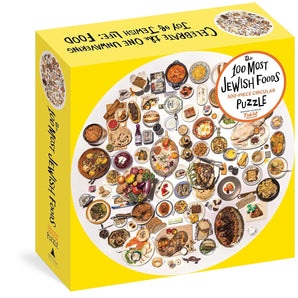 Hachette - The 100 Most Jewish Foods: 500-Piece Circular Puzzle