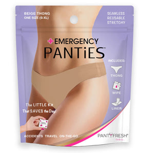 Emergency Panties - Beige Thong Emergency Panty Packet One Size S-L