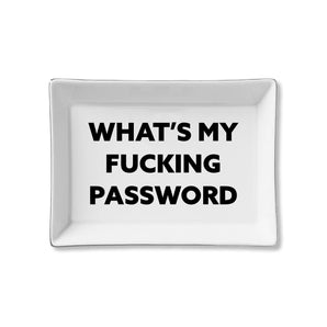 Toss Designs - What is My F Password Ceramic Tray