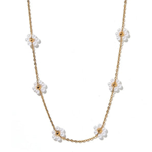 Linny Co - Gracie Flower Pearl Necklace