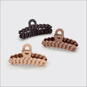 Kitsch - Eco Friendly Chain Claw Clip 3 pc Set - Neutral