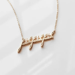 Thatch - 14K Gold Plated Fuck Fuck Fuck Script Necklace