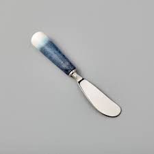 Be Home - White Marble with Blue Dip Spreader
