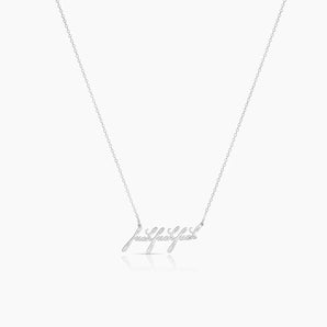 Thatch - Rhodium Plated Fuck Fuck Fuck Script Necklace