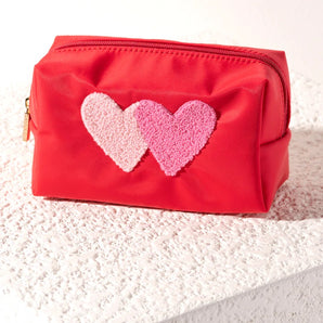 Shiraleah - Red Cara Hearts Cosmetic Pouch
