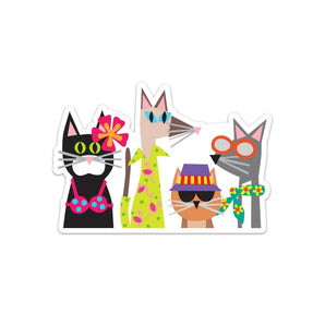 R. Nichols - Summer Kitties Sticker