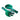 Nashi - Short Handle Salad Servers 2pc Emerald Swirl