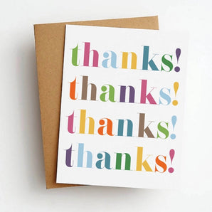 Skel - Rainbow Thanks Thank You Greeting Card