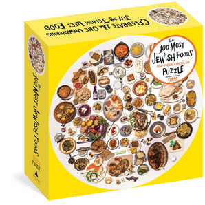 Hachette - The 100 Most Jewish Foods: 500 Piece Circular Puzzle