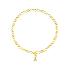 FYB - Clear CZ Identity Gold Bracelet