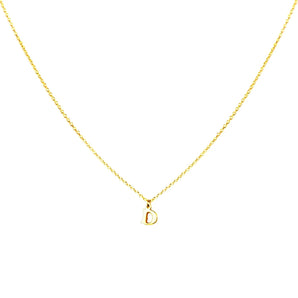 Marlyn Schiff - Block Initial Letter Gold Plated 16" Necklace