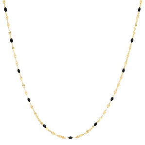 Tai - Gold Vermeil Sparkle Chain with Enamel Necklace