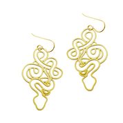 Daphne Olive - Tangled Snake Earrings 20K Gold
