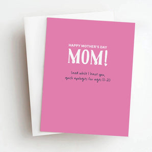 Skel - MD Apologies Mother's Day Greeting Card