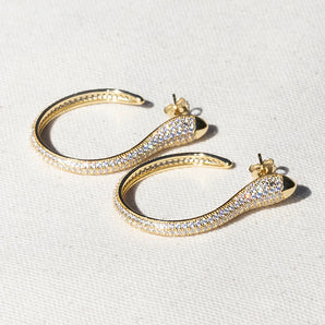 Native Gem - 14K Gold Vermeil Snake Charmer Mega Hoop
